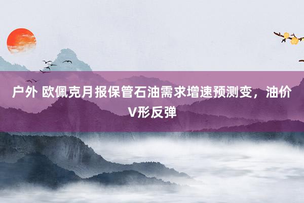 户外 欧佩克月报保管石油需求增速预测变，油价V形反弹